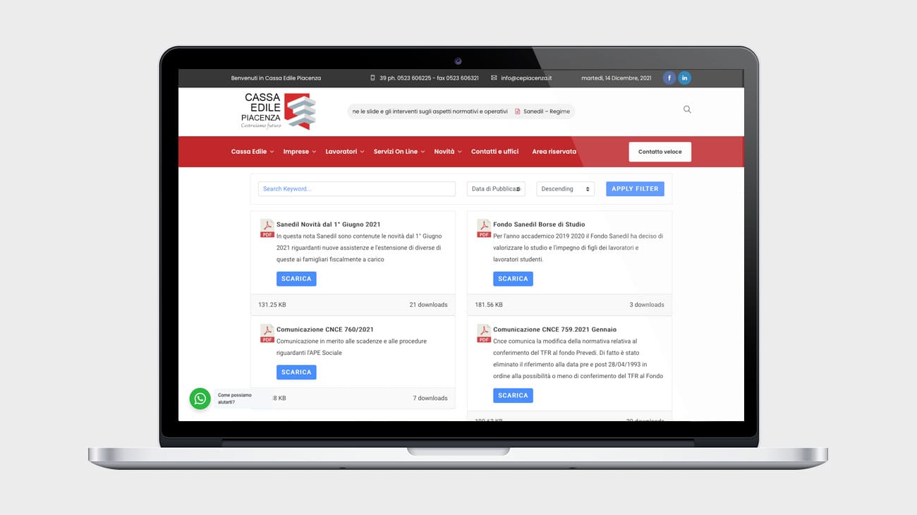 piattaforma gestione documentale ente cassa edile