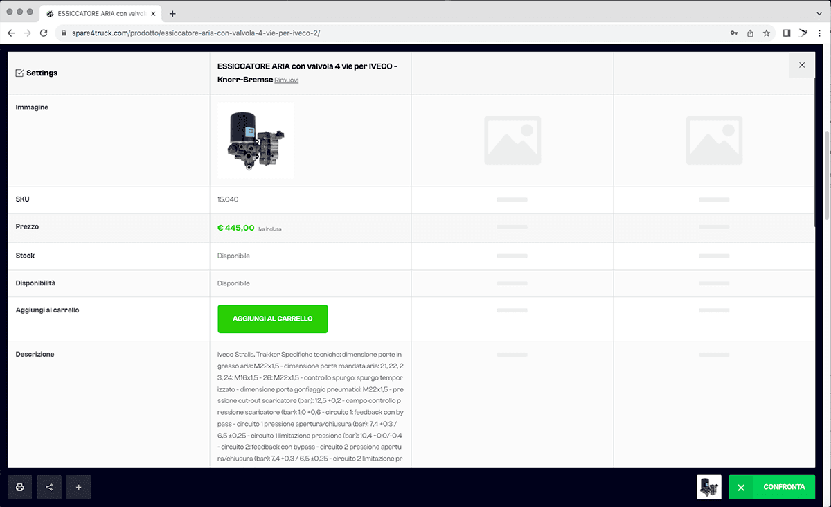e-commerce ricambi b2b - confronto