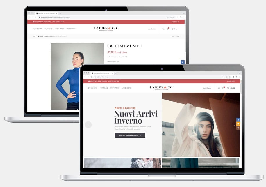 E-commerce abbigliamento con integrazione gestionale buffetti
