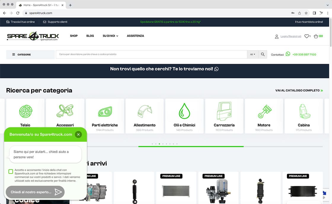 e-commerce ricambi b2b